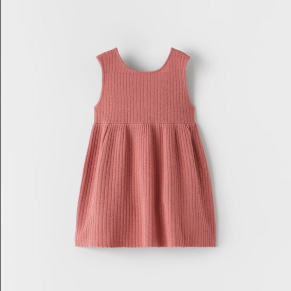 BOW TRIM KNIT DRESS